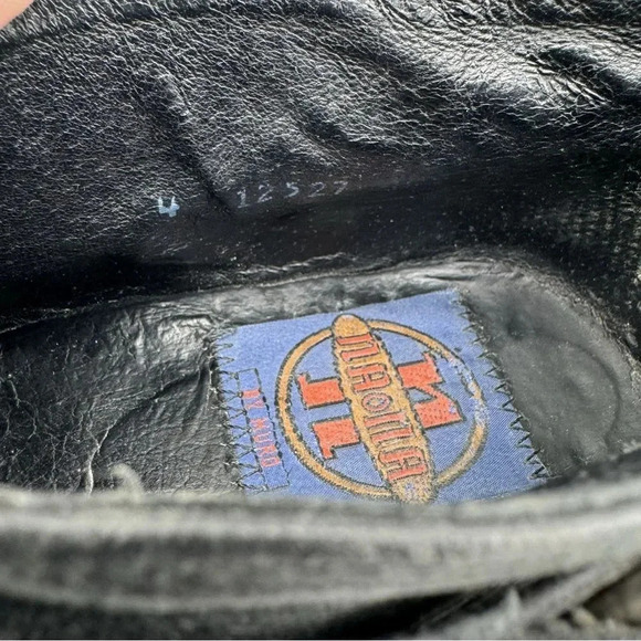 NANA Vintage Late 80s Early 90s Black Leather Single Buckle Shoes Size UK 4 US 6 - Picture 10 of 10